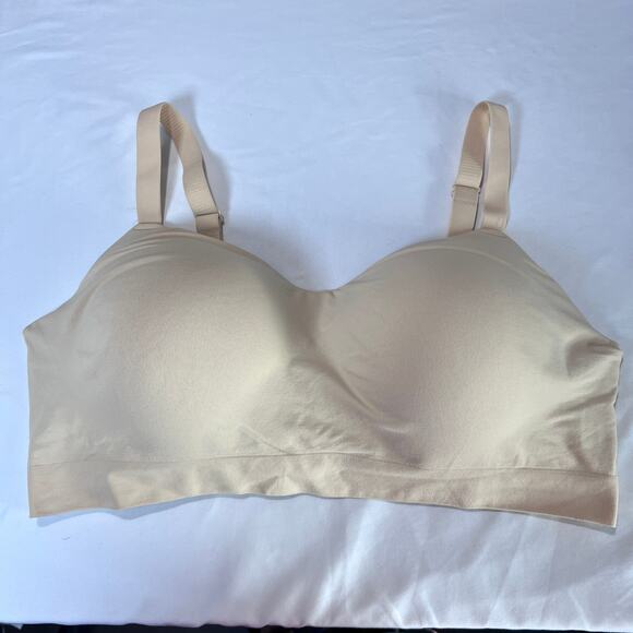 ✨Truekind Daily Comfort Bra Wireless Nude Beige Size 3XL Plus Size Seamless - Picture 6 of 6